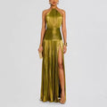 Aurelia Metallic Pleated Maxi