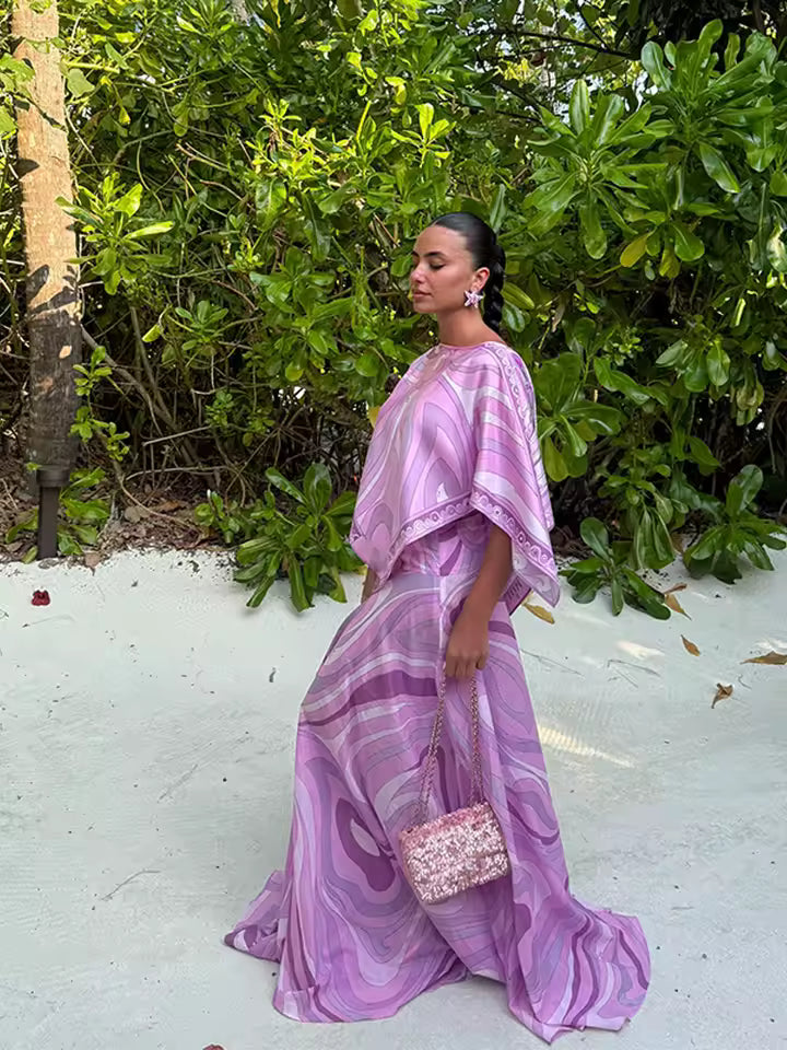 Camellia Cape Maxi Co-Ord