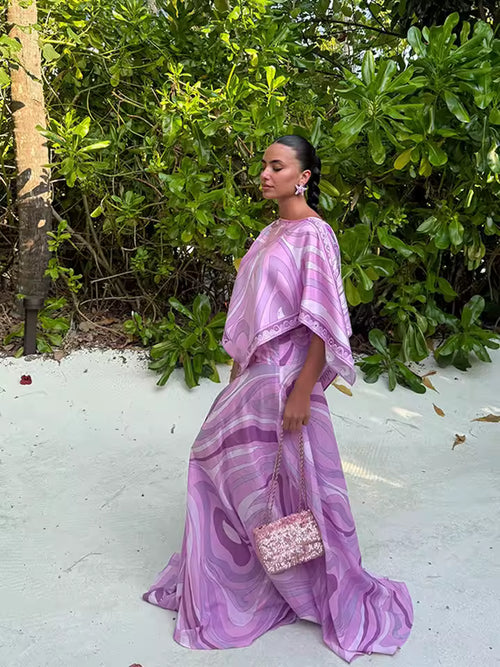 Camellia Cape Maxi Co-Ord