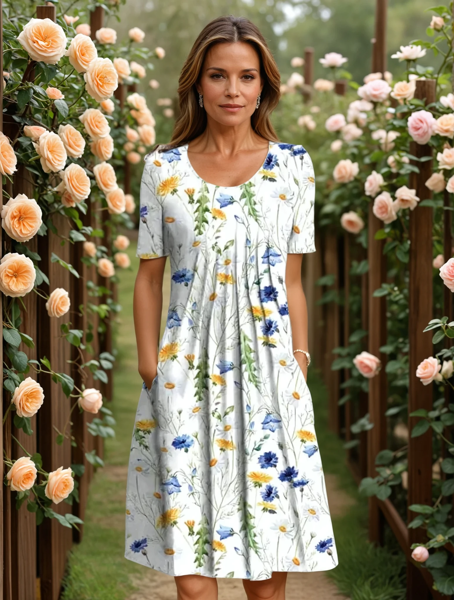 LUANA | ELEGANT DRESS WITH TUMMY COVERAGE