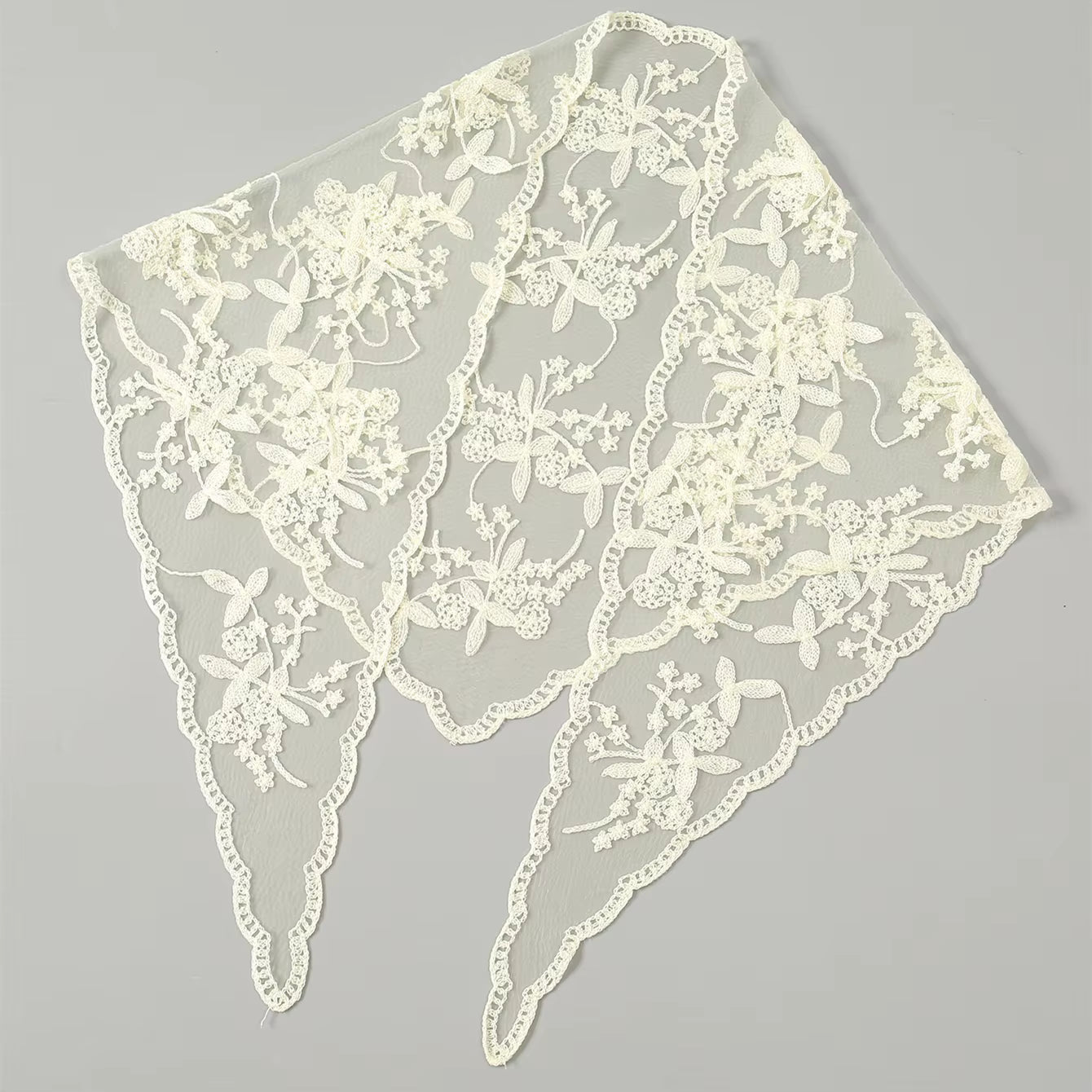 Floral Lace Chapel Veil