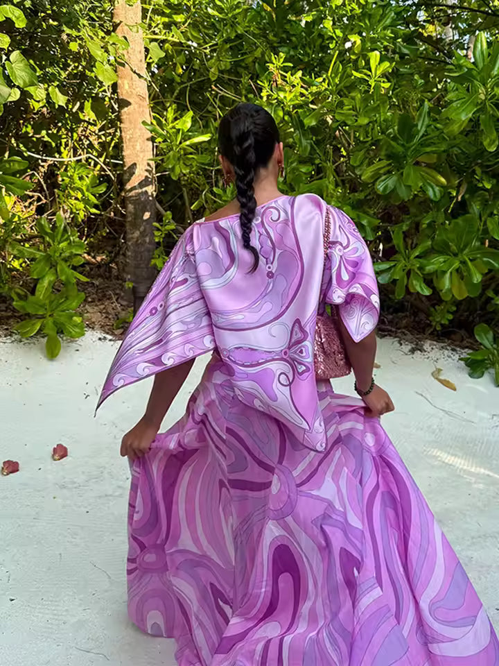 Camellia Cape Maxi Co-Ord