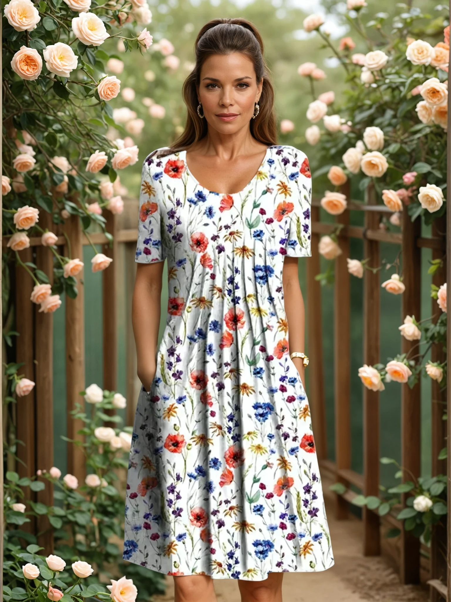 LUANA | ELEGANT DRESS WITH TUMMY COVERAGE