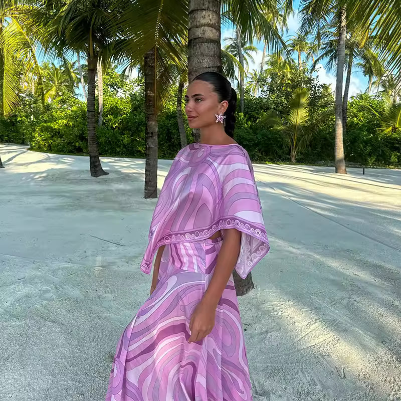 Camellia Cape Maxi Co-Ord