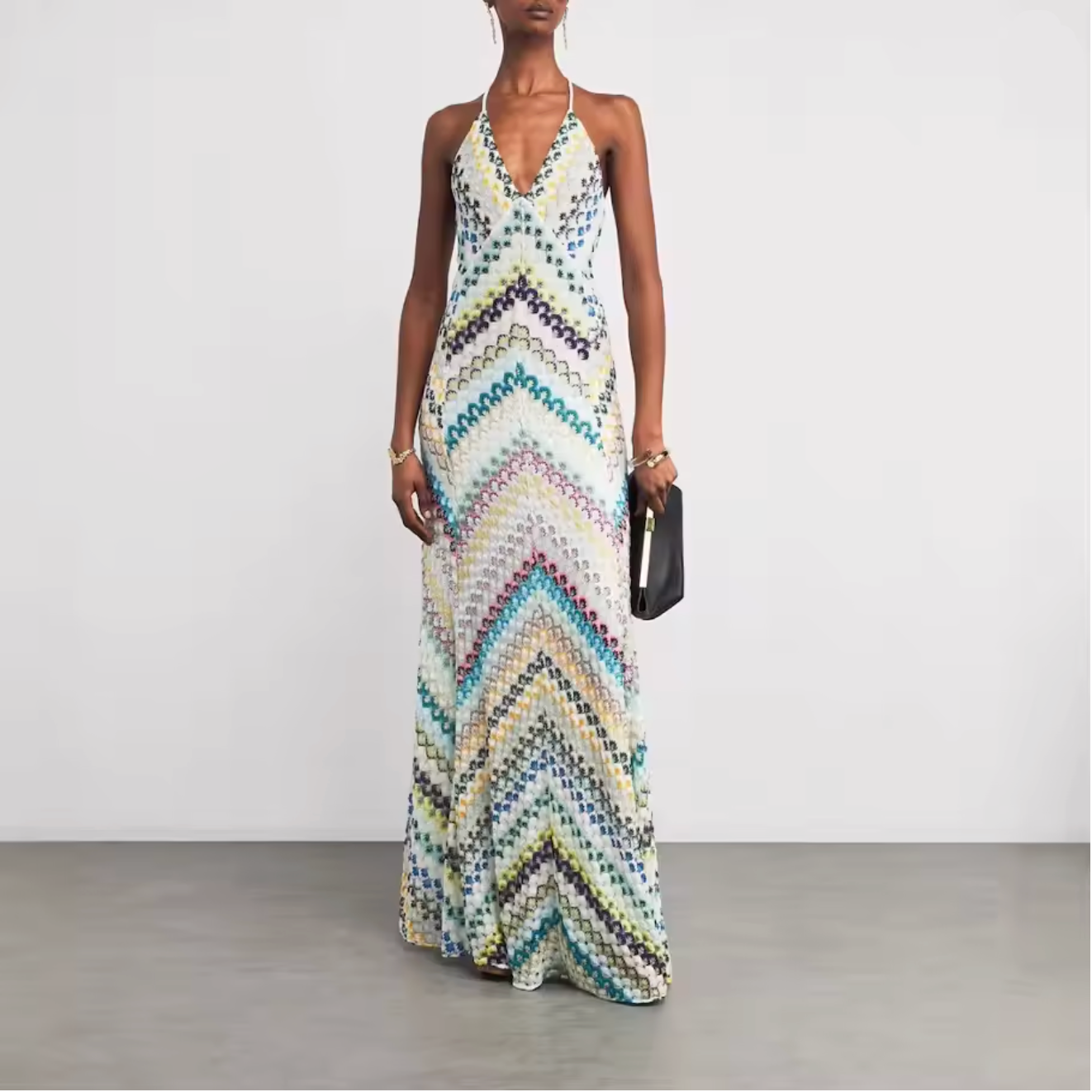 Mosaic Crochet Maxi Dress