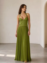 Sage Corset Halter Maxi Dress