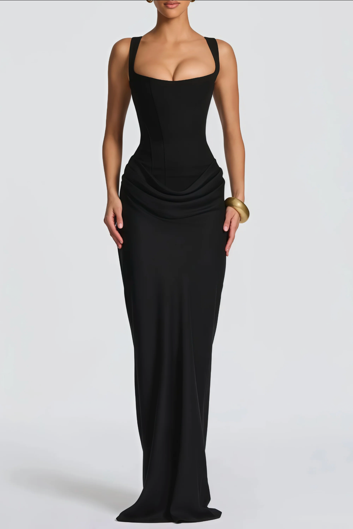 Adriana Corset Draped Maxi