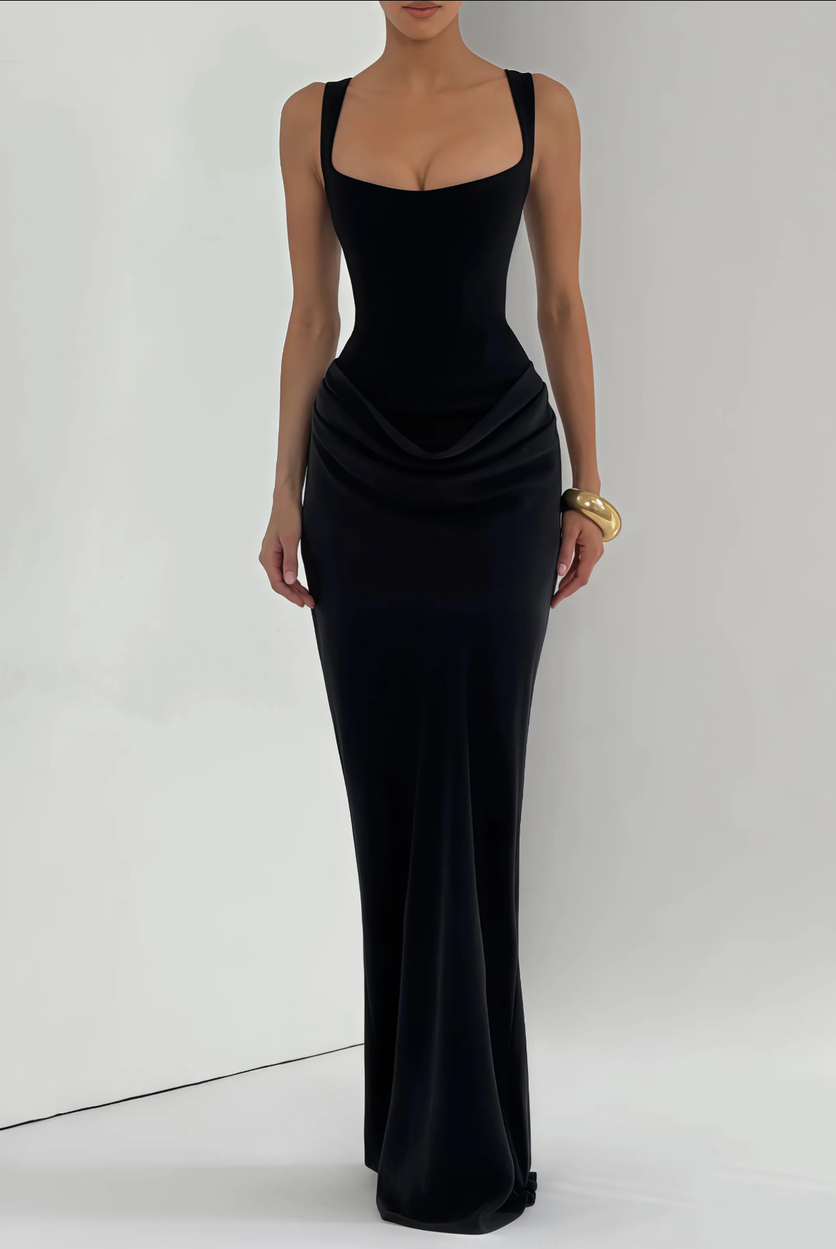 Adriana Corset Draped Maxi