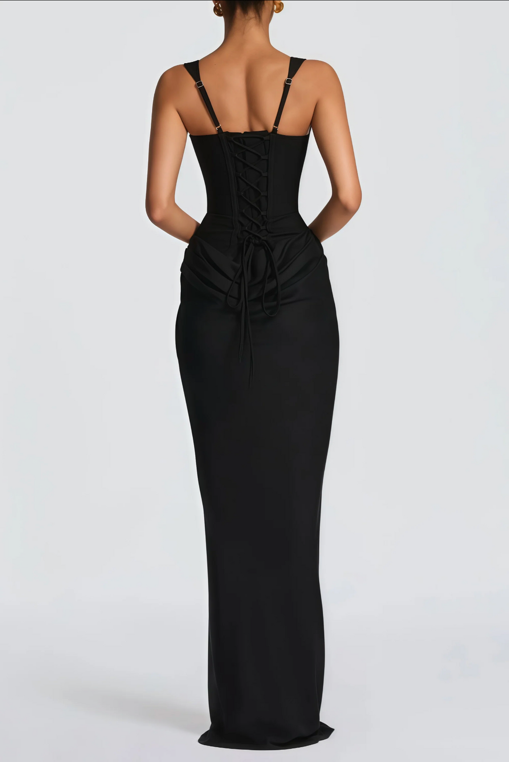 Adriana Corset Draped Maxi