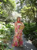 Magnolia Bandeau Flowy Maxi Dress