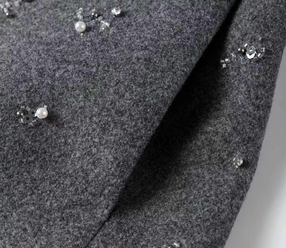 Sasha Sparkle Detail Funnel Neck Jacket