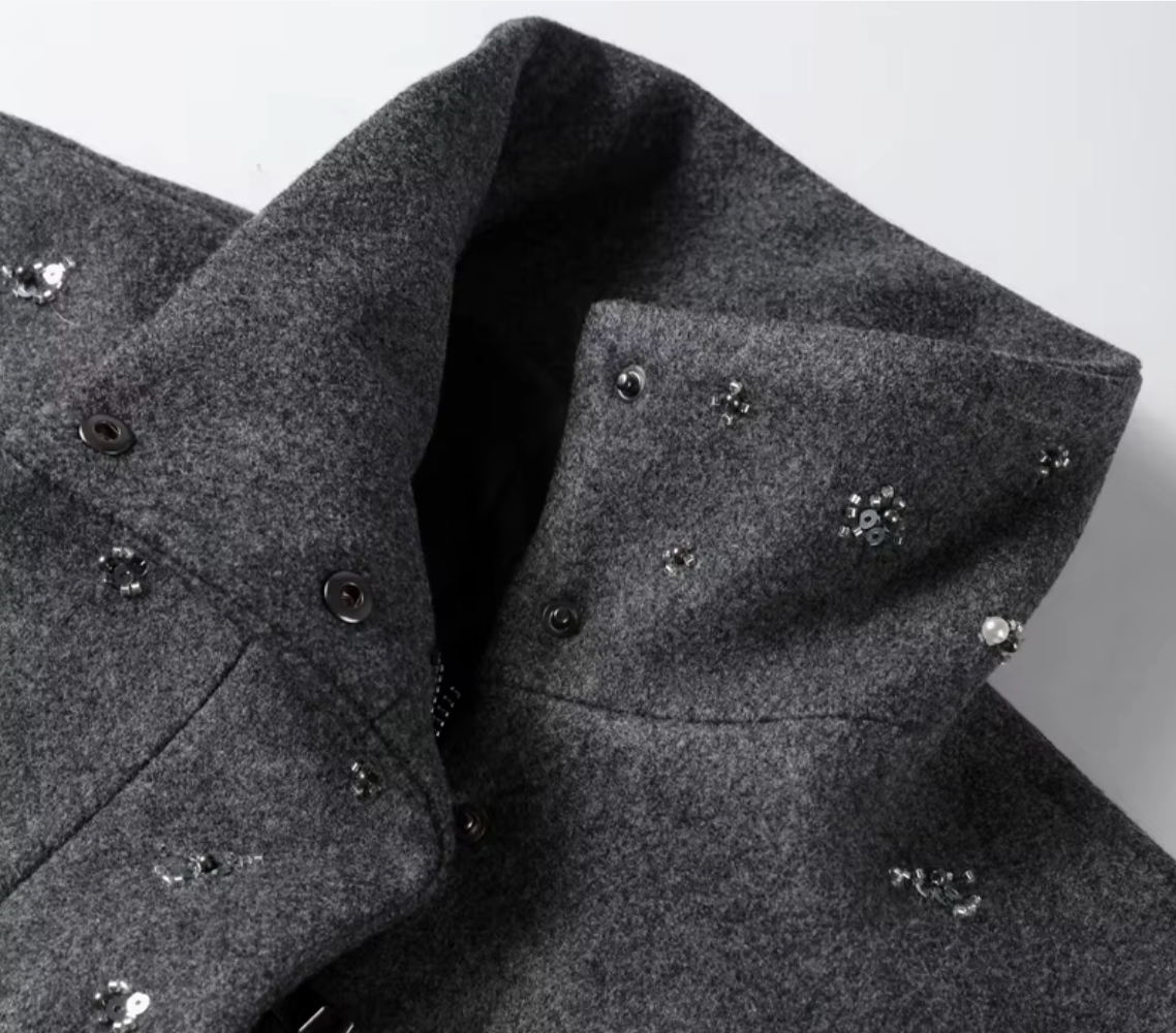 Sasha Sparkle Detail Funnel Neck Jacket