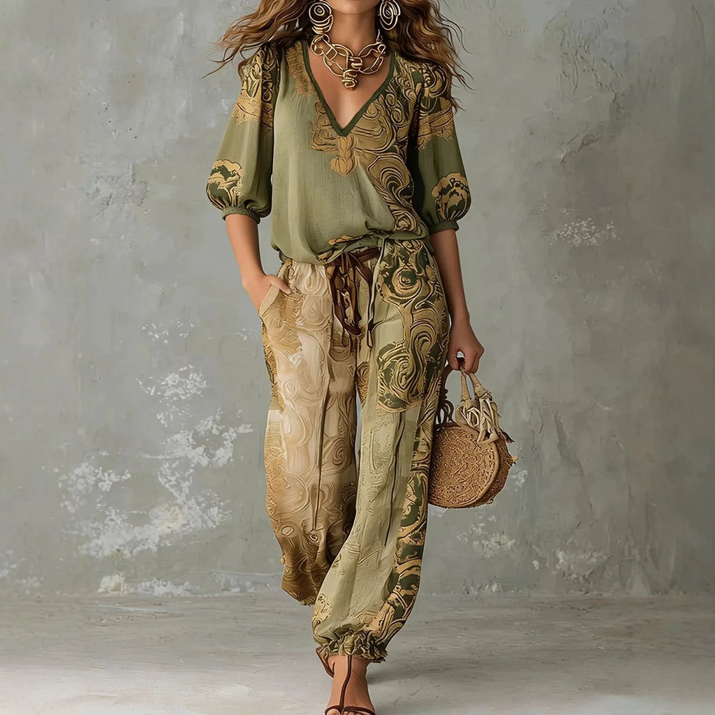 Cordelia / Batik Print Two-Piece Set