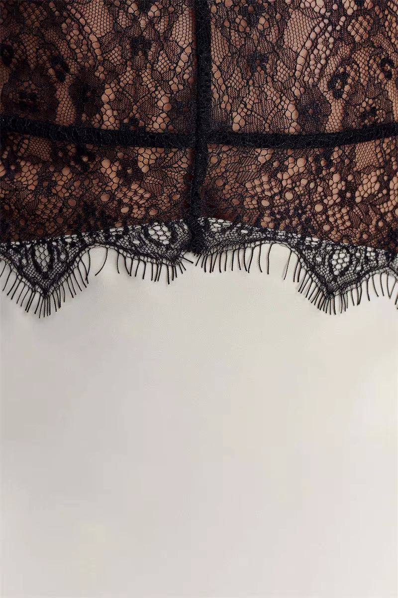 Briella Plunge Lace Mini