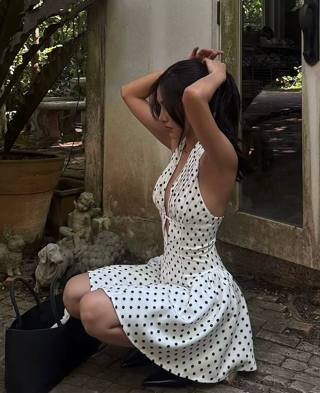 Florentine Polka Dot Mini Dress
