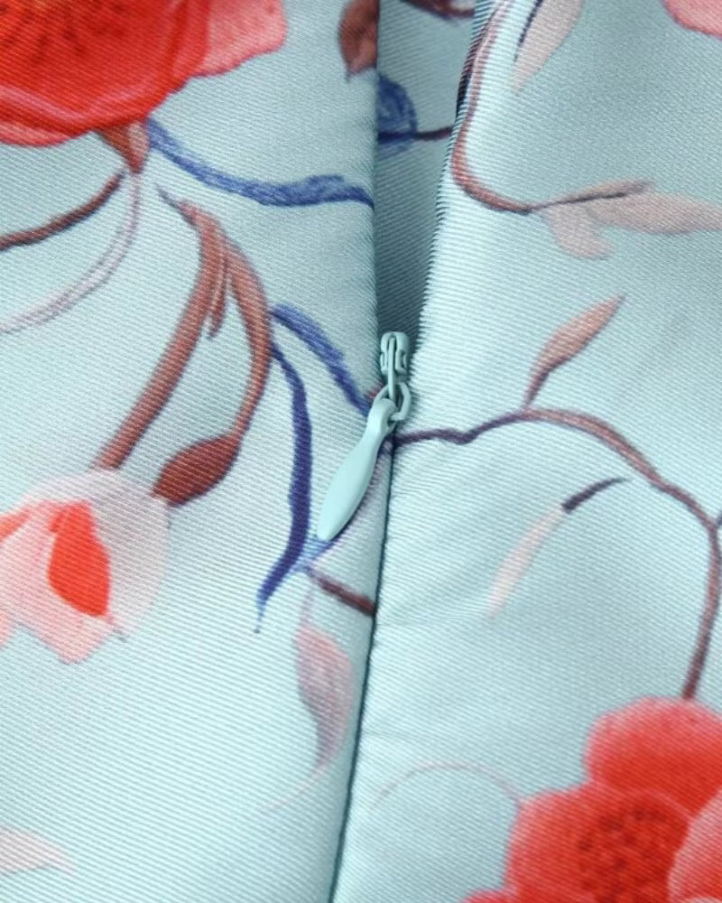 Kima Fringe Floral Maxi Dress