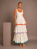 Nora Rainbow Contrast Maxi Dress
