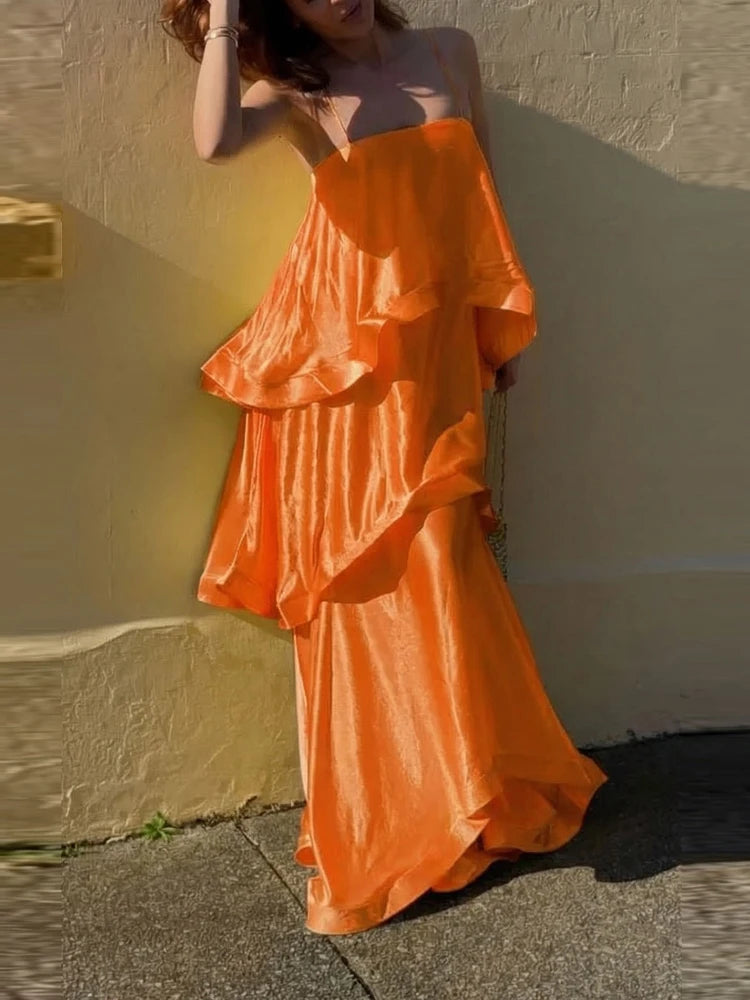 Rosemary Tiered Flounce Maxi Dress