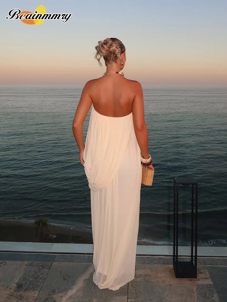 Adeline Draped Grecian Maxi Dress