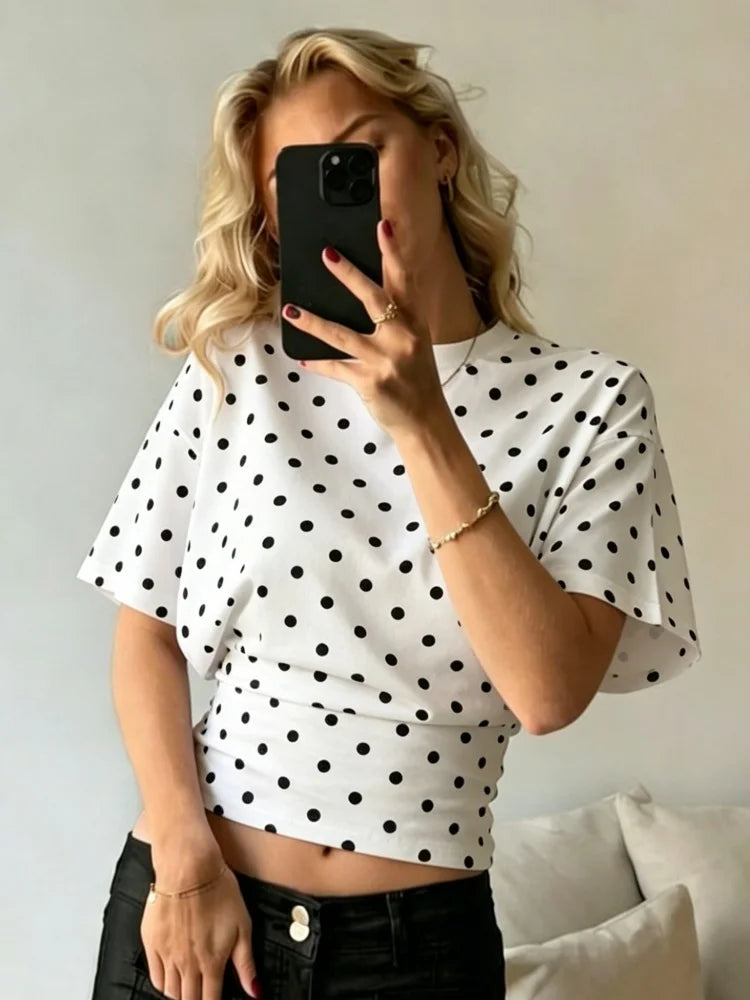 Polka Dots Slim Fit T-shirt