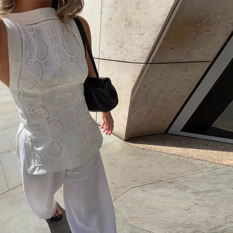 Cutwork Lace Vest Top