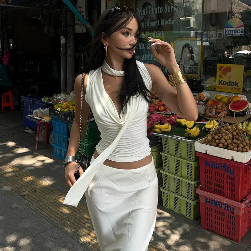Sleeveless V-Neck Top