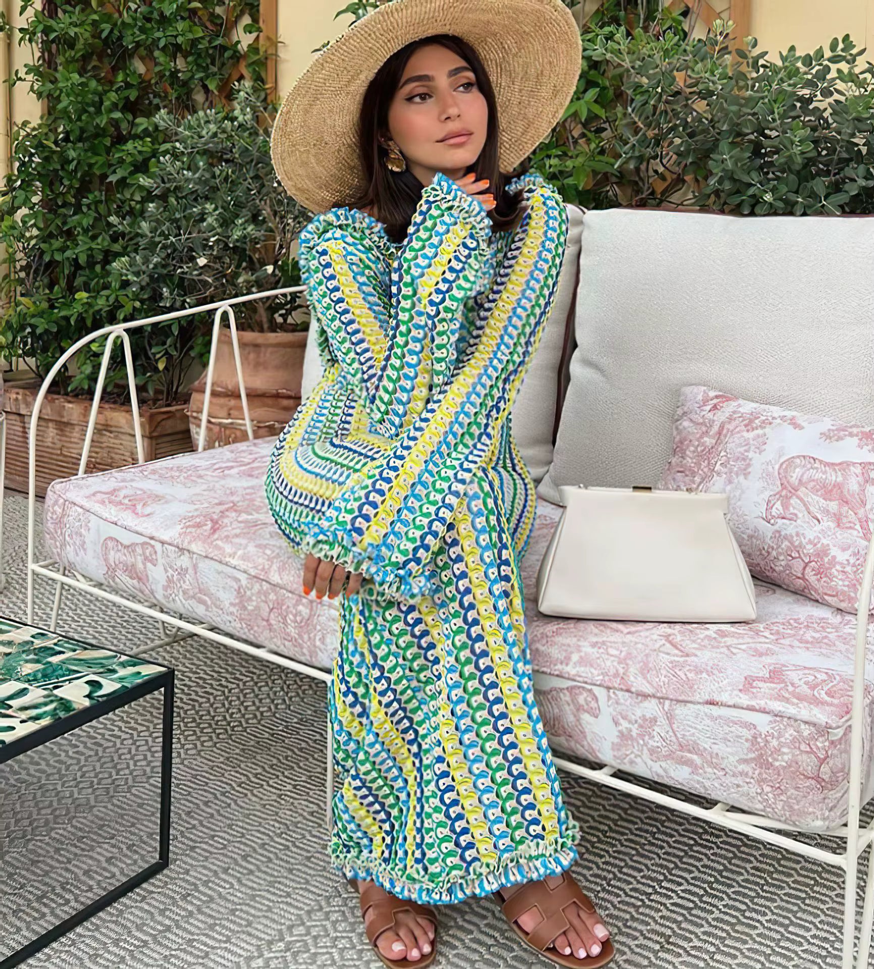 Riviera Stripe Knit Maxi Dress