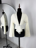 Tuularose Autumn Knit Cardigan Women's New Vintage Hollow Out Long-Sleeved Sweater 2025 Casual Streetwear White Knit Top Female