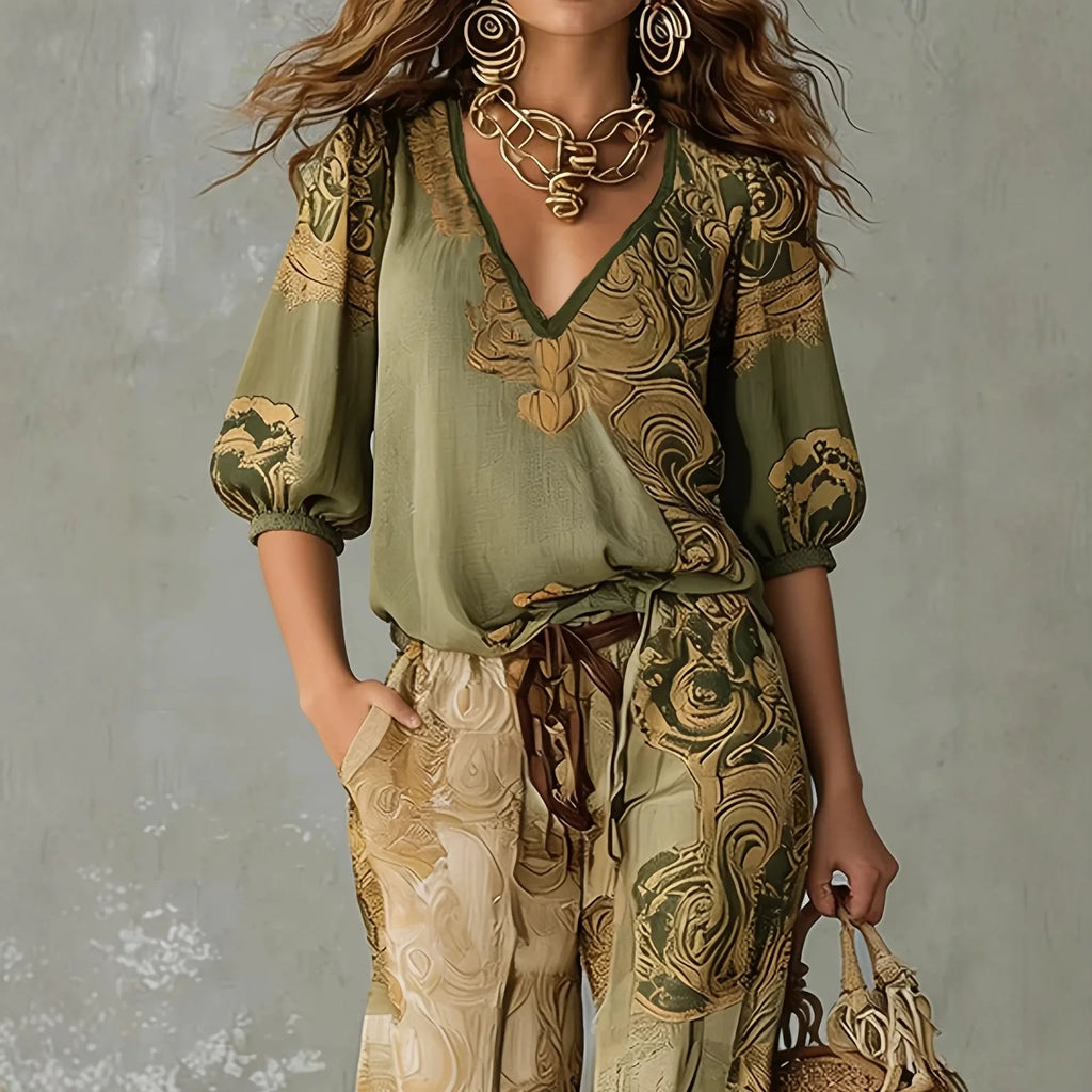 Cordelia / Batik Print Two-Piece Set