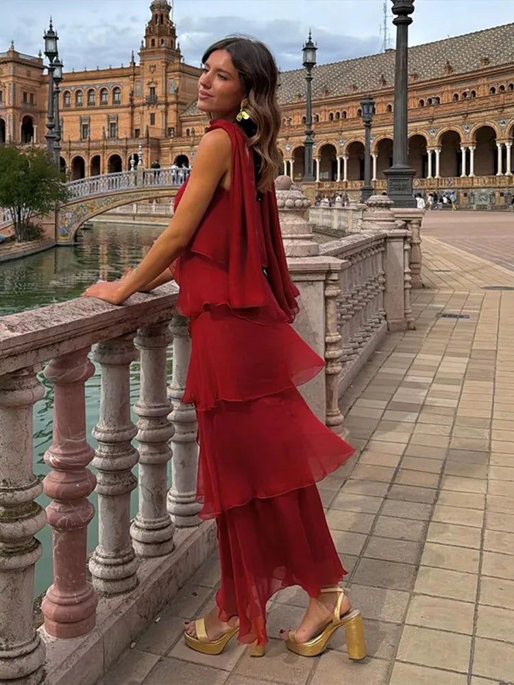 Constance Tiered Ruffle Maxi Dress
