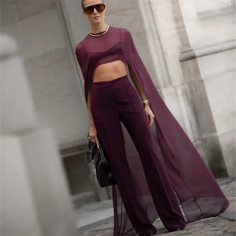 Lucie Chiffon Cape Top