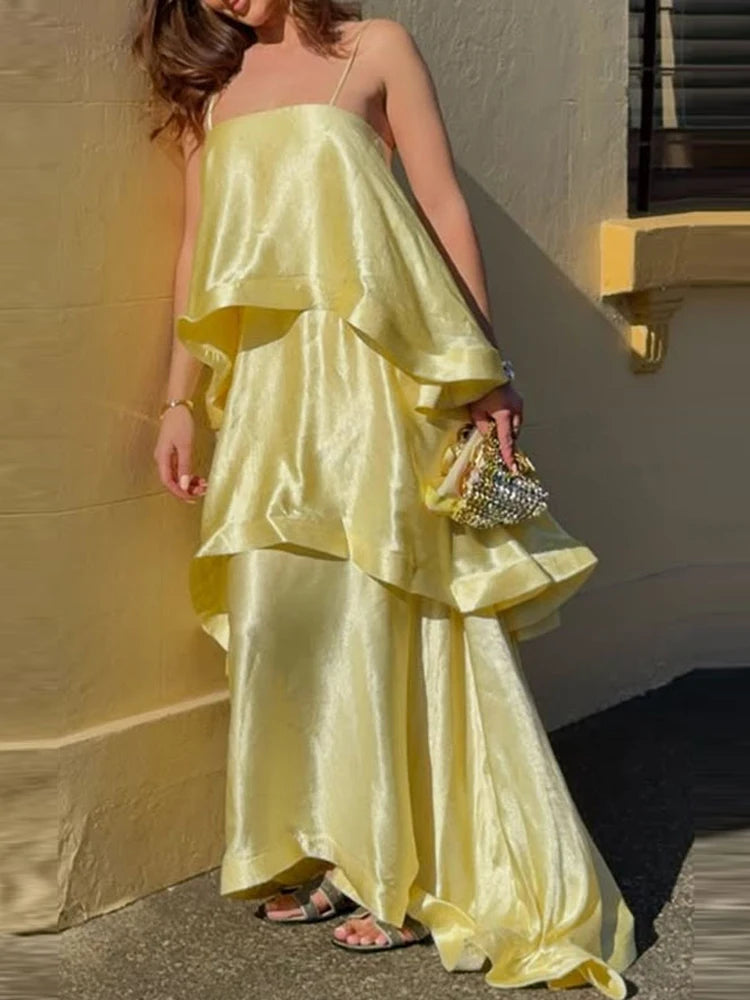 Rosemary Tiered Flounce Maxi Dress