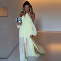Adeline Bell Sleeve Open Back Maxi Dress