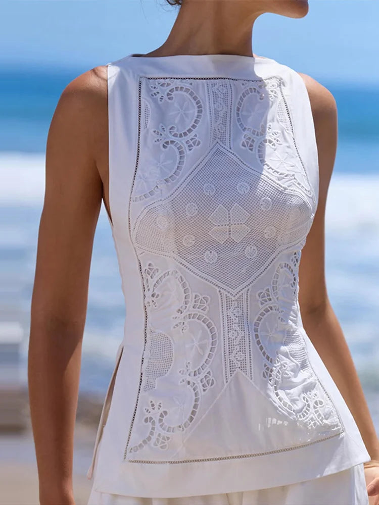 Cutwork Lace Vest Top