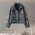 Sasha Sparkle Detail Funnel Neck Jacket
