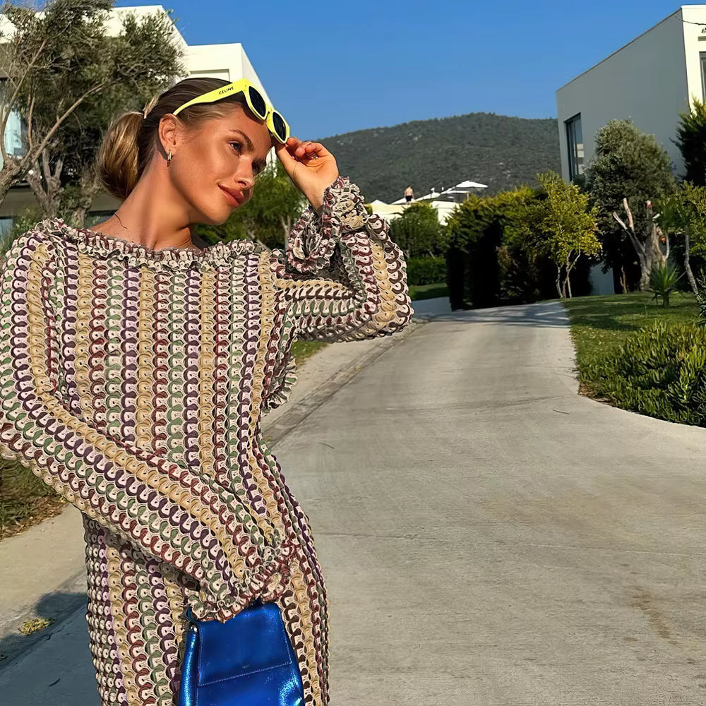 Riviera Stripe Knit Maxi Dress