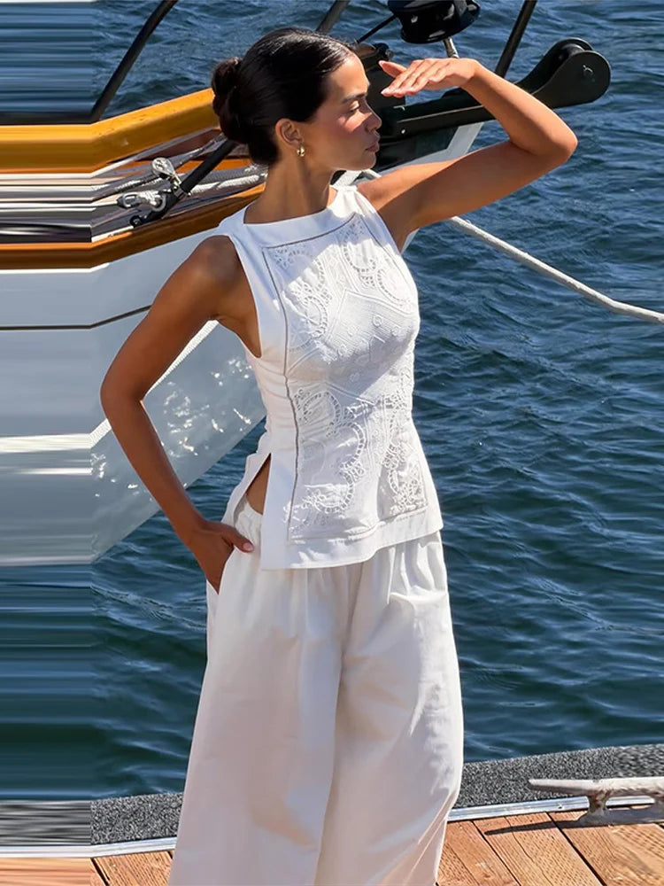 Cutwork Lace Vest Top