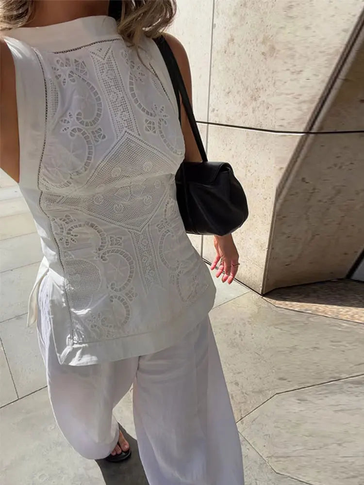 Cutwork Lace Vest Top