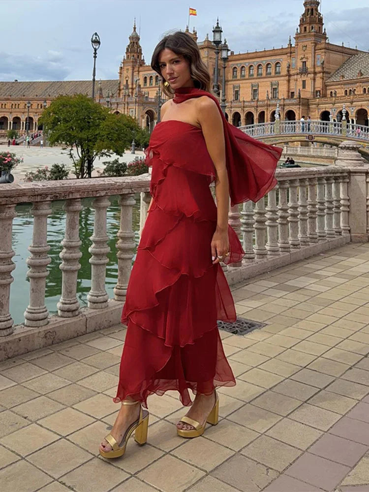 Constance Tiered Ruffle Maxi Dress