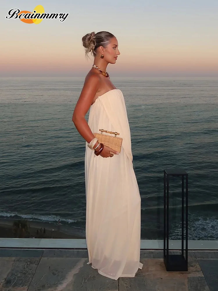 Adeline Draped Grecian Maxi Dress