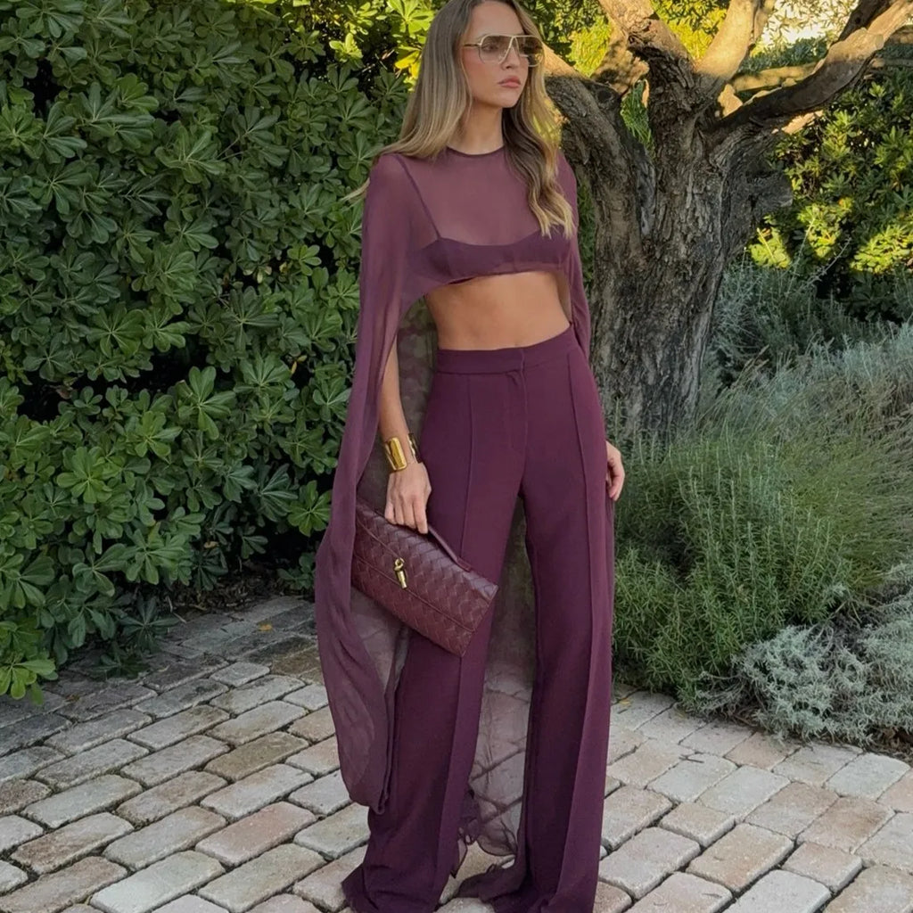 Lucia Chiffon Cape Top
