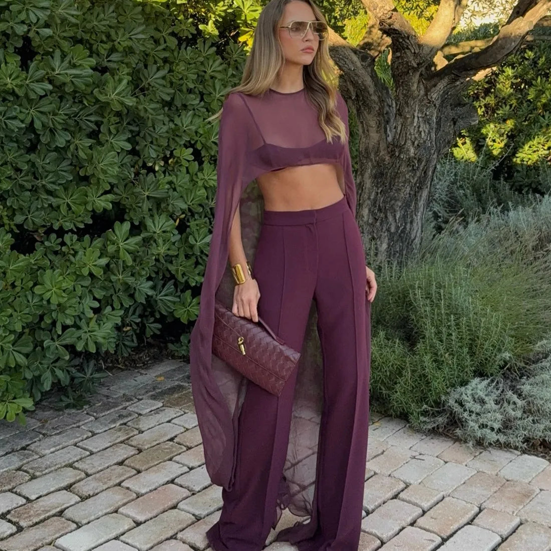 Lucia Chiffon Cape Top