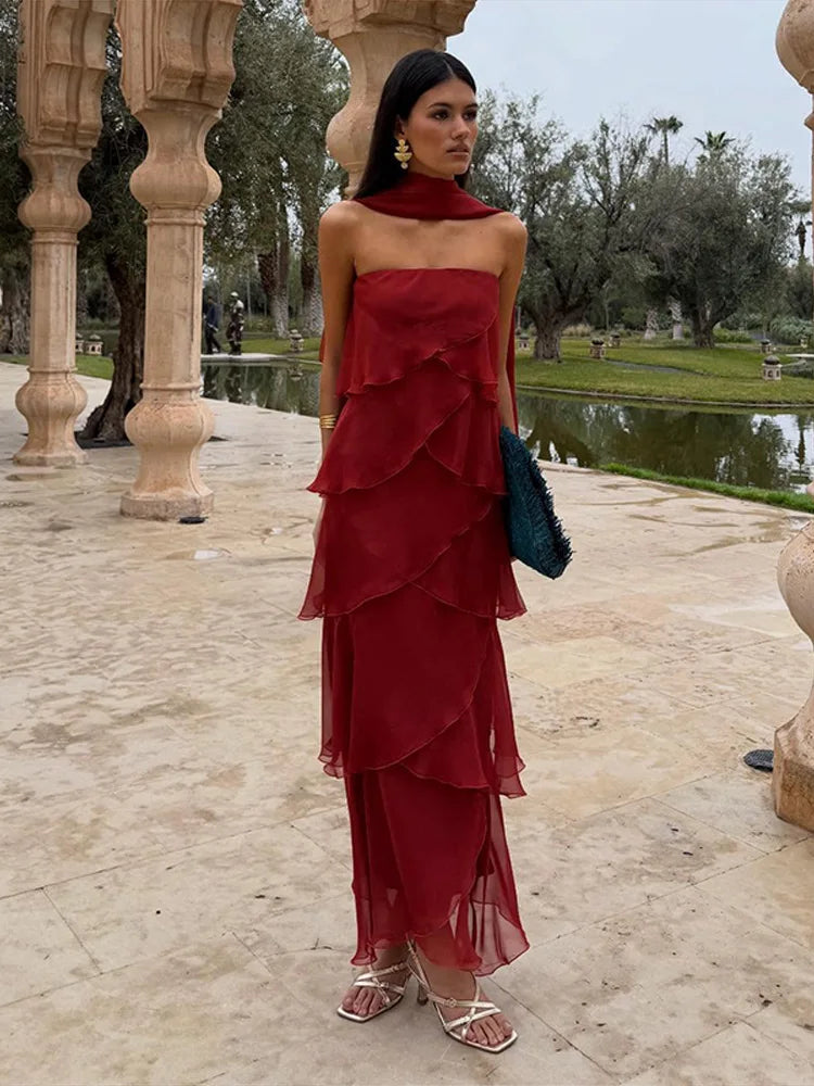 Constance Tiered Ruffle Maxi Dress