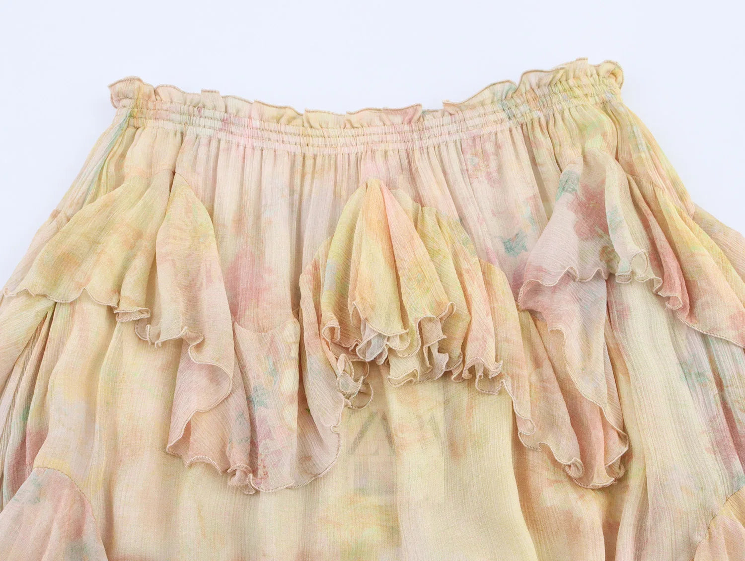 KONDALA Women Elegant Hippie Skirt Gradient Print Tiered Ruffled Long Skirts 2026 Summer Holiday High Street Boho Lady Skirts