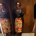 Retro Skirts Women's Floral Pattern Split Irregular High Waist Loose Skirt Fashion Chic 2026 Spring Summer New Date Wear Women
