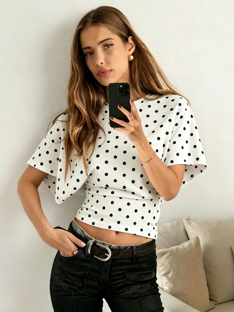 Polka Dots Slim Fit T-shirt