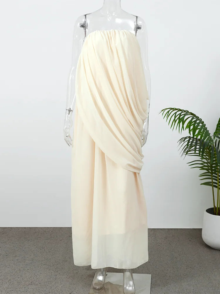 Adeline Draped Grecian Maxi Dress