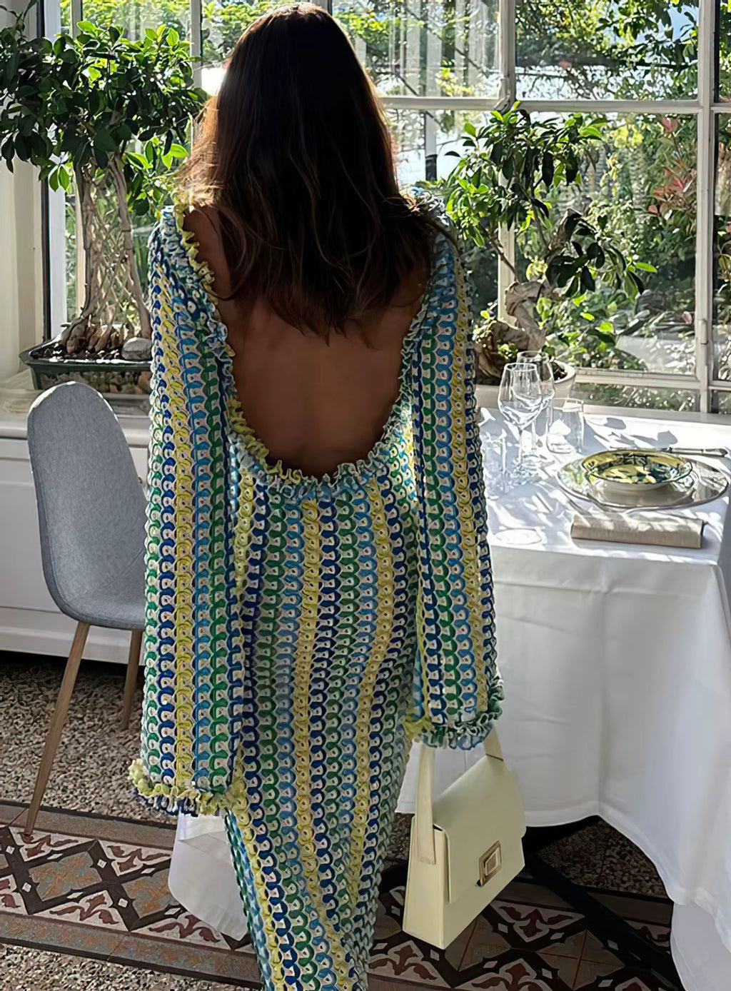 Riviera Stripe Knit Maxi Dress