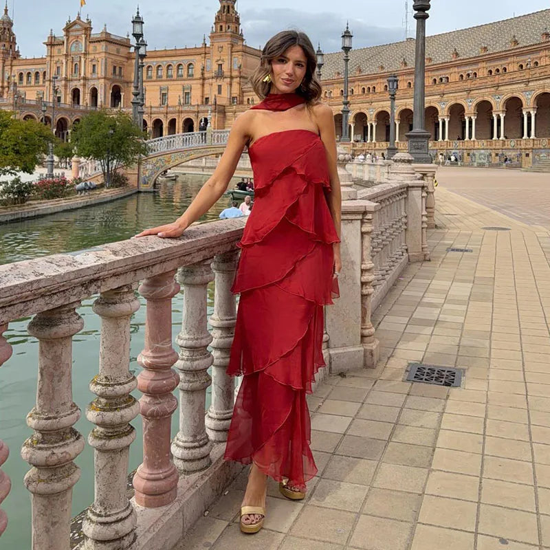Constance Tiered Ruffle Maxi Dress