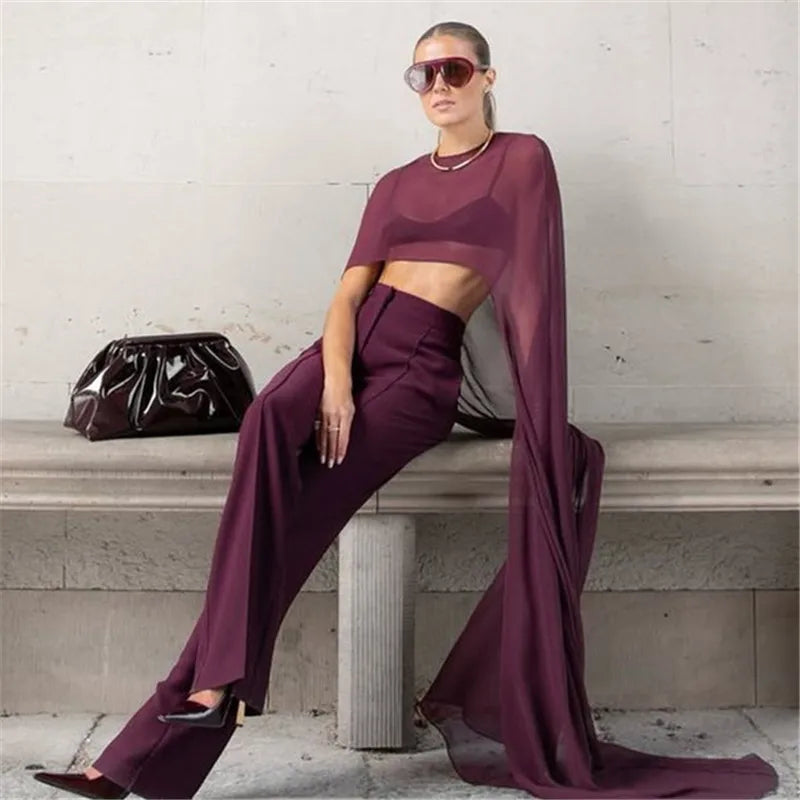 Lucia Chiffon Cape Top